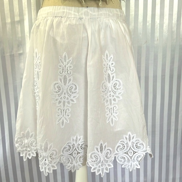 Ralph Lauren white cotton skirt with pockets black label size 12 - Picture 2 of 5